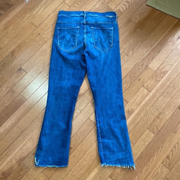 MOTHER INSIDER CROP STEP FRAY IN NOT ROUGH ENOUGH HIGH WAISTED KICK FLARE SZ 25 - Picture 14 of 16